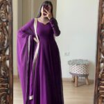 Elegant Fox Georgette Gown with Matching Dupatta | Super Hit Collection - Purple