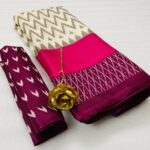 Pure Khadi Silk Saree with HD Ikkat Print & Tassel Pallu - maroon