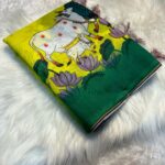 Pure Chanderi Cotton Saree adorned with a stunning Kalamkari digital print - Yellow