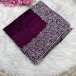 Elegant Soft Vichitra Saree with Embroidery Zari & Siroski Work - Purple