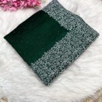Elegant Soft Vichitra Saree with Embroidery Zari & Siroski Work - Light Green