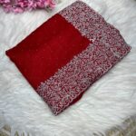 Elegant Soft Vichitra Saree with Embroidery Zari & Siroski Work - Red