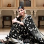 Elegant Banarasi Soft Silk Saree - Black