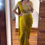 New Super Trending Ready-to-Wear Saree with Embroidery Cording Work Blouse - Yellow